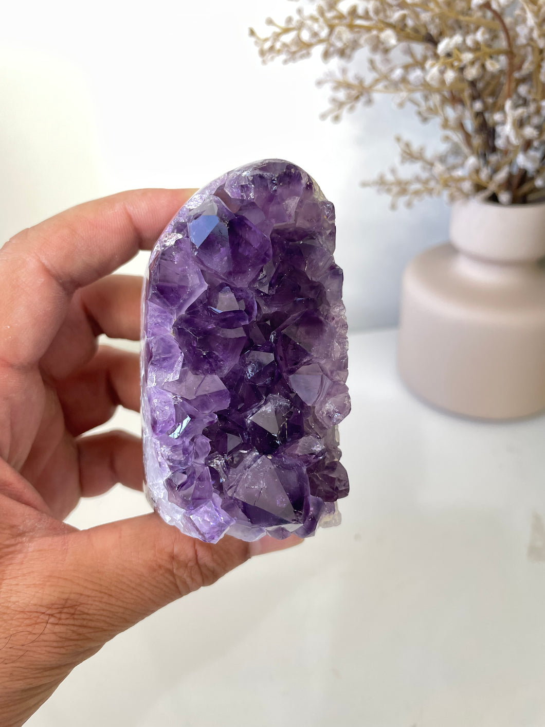 Amethyst Natural Crystal Cluster A286