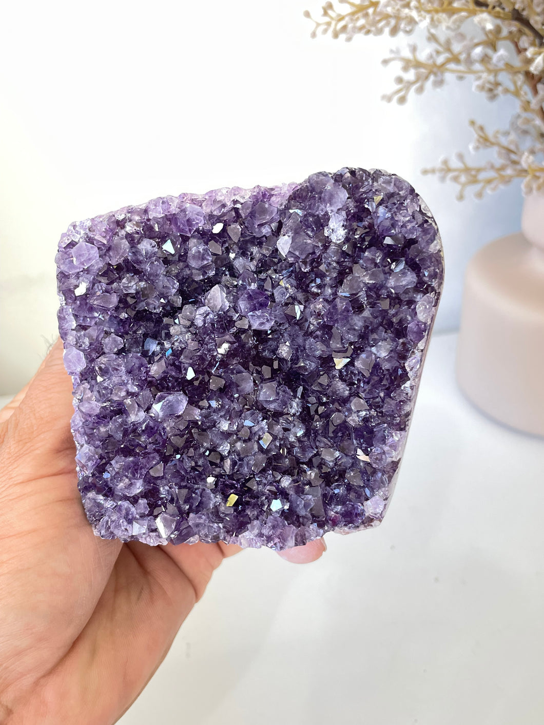 Amethyst Natural Crystal Cluster A296