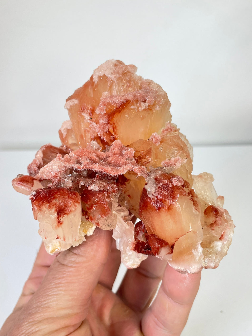 Orange-Red Stilbite Natural Cluster Rare AP629a