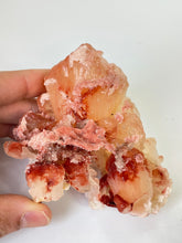 Load image into Gallery viewer, Orange-Red Stilbite Natural Cluster Rare AP629a
