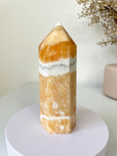 Load image into Gallery viewer, Large Orange Calcite Crystal Tower T018a
