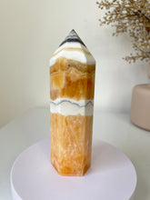 Load image into Gallery viewer, Large Orange Calcite Crystal Tower T019a
