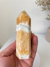 Load image into Gallery viewer, Large Orange Calcite Crystal Tower T020a
