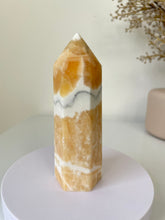 Load image into Gallery viewer, Large Orange Calcite Crystal Tower T020a
