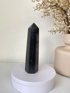 Large Black Tourmaline Crystal Tower T025a