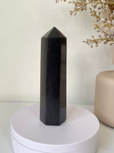 Large Black Tourmaline Crystal Tower T027a