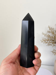 Large Black Tourmaline Crystal Tower T029a