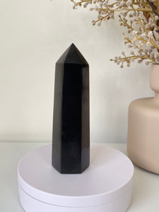 Large Black Tourmaline Crystal Tower T028a