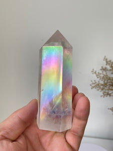 Aura Quartz Crystal Tower High Grade T031a