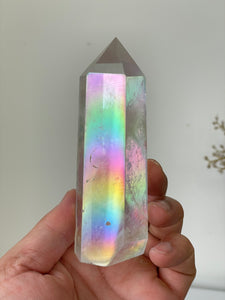 Aura Quartz Crystal Tower High Grade T033a