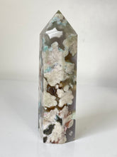 Load image into Gallery viewer, Large Green Flower Agate Crystal Tower High Grade T034a
