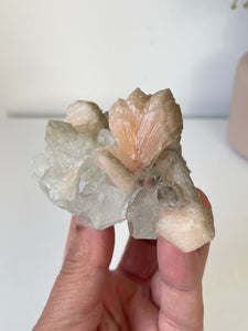 Pointed Apophyllite with Stilbite Cluster AP648a