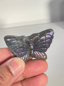 Purple Labradorite Butterfly Carving LA129