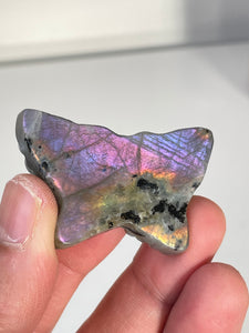 Purple Labradorite Butterfly Carving LA129