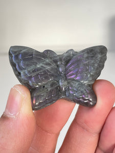 Purple Labradorite Butterfly Carving LA130