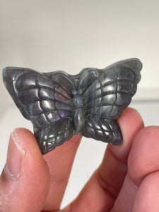 Purple Labradorite Butterfly Carving LA131