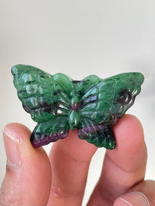 Ruby Zoisite Butterfly Carving LA137