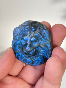 Blue Labradorite Lion Carving LA139