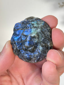 Blue Labradorite Lion Carving LA140