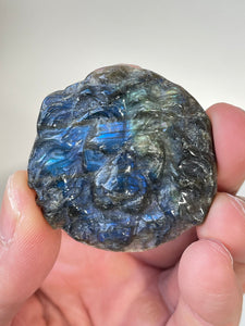 Blue Labradorite Lion Carving LA140