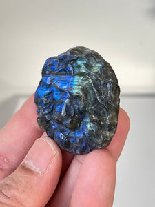 Blue Labradorite Lion Carving LA140