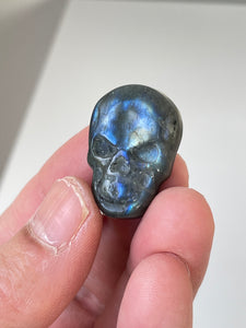 Blue Labradorite Skull Carving LA142