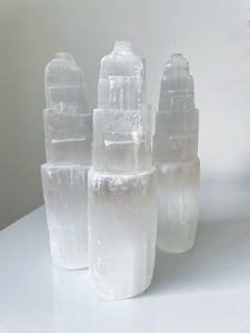 Selenite Crystal Tower (20cm) SN041  x 1