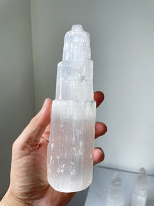 Selenite Crystal Tower (20cm) SN041  x 1