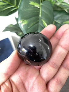 Black Tourmaline Palm Stone Natural x 1 PS025