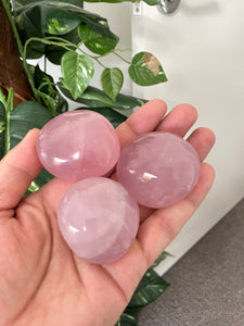 Rose Quartz Palm Stone Natural x 1 PS023