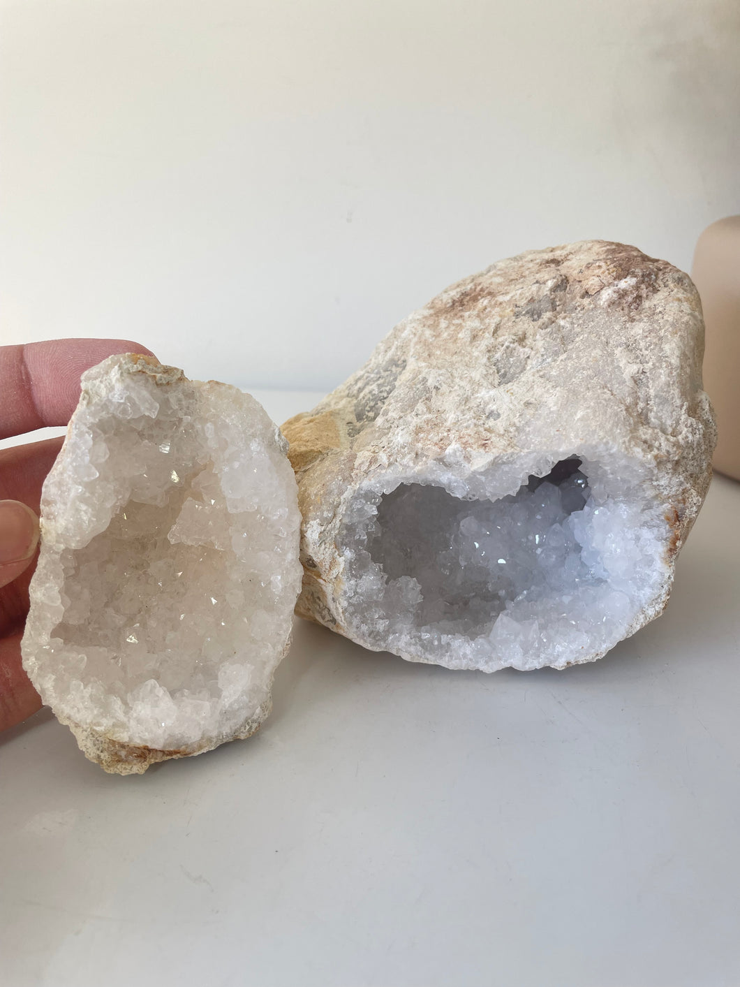 Moroccan Quartz Geode Pair (140mm) QG063