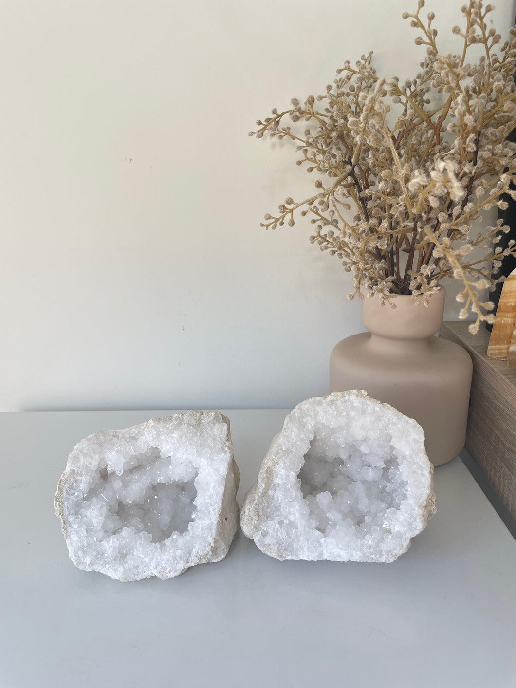 Moroccan Quartz Geode Pair (140mm) QG065