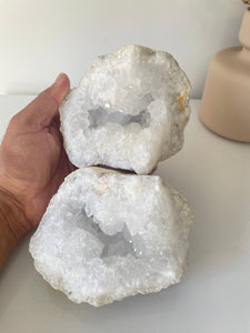 Moroccan Quartz Geode Pair (140mm) QG066