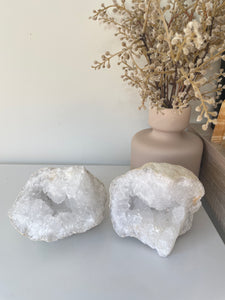 Moroccan Quartz Geode Pair (140mm) QG066