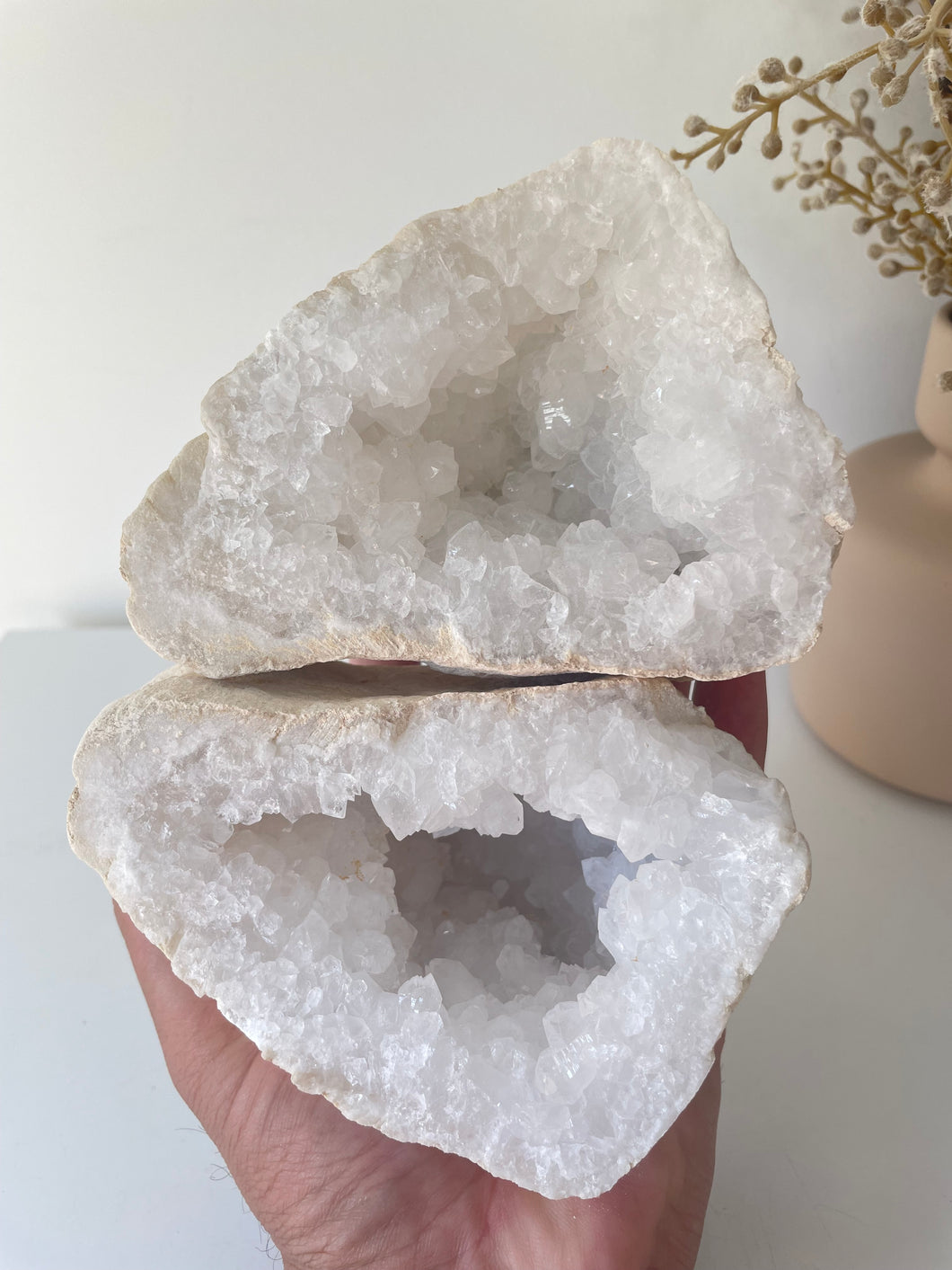 Moroccan Quartz Geode Pair (140mm) QG068