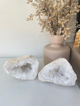 Load image into Gallery viewer, Moroccan Quartz Geode Pair (140mm) QG068
