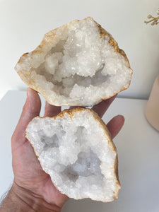 Moroccan Quartz Geode Pair (140mm) QG069