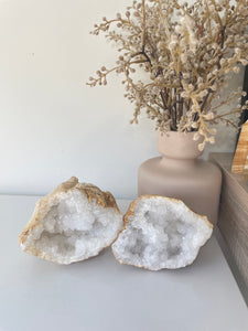 Moroccan Quartz Geode Pair (140mm) QG069