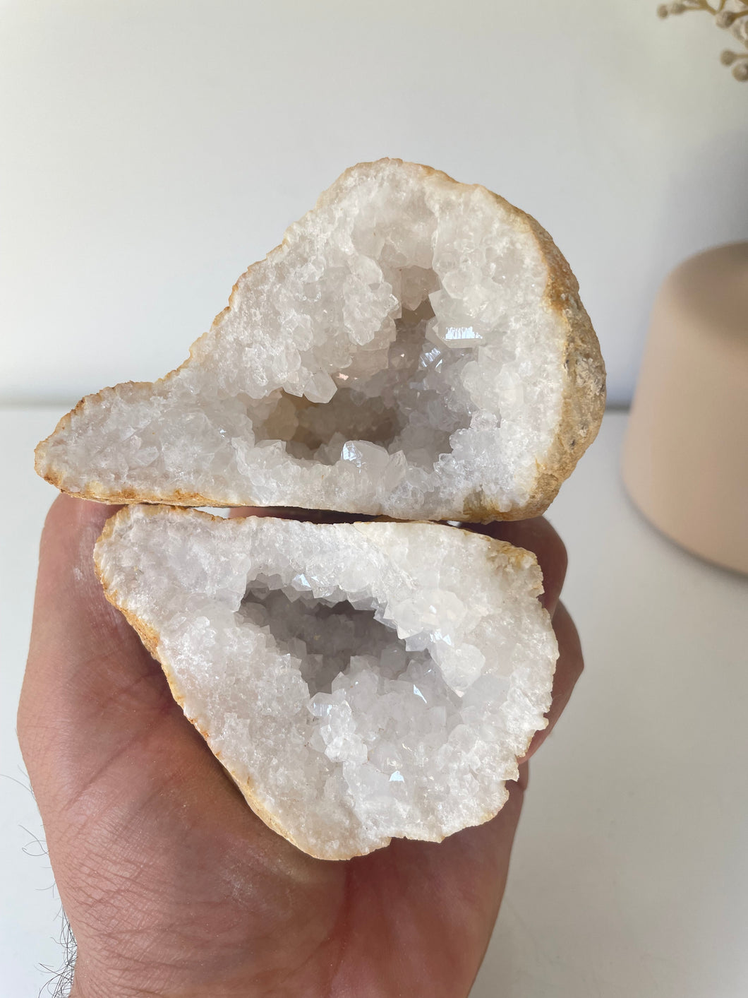 Moroccan Quartz Geode Pair (90mm) QG072