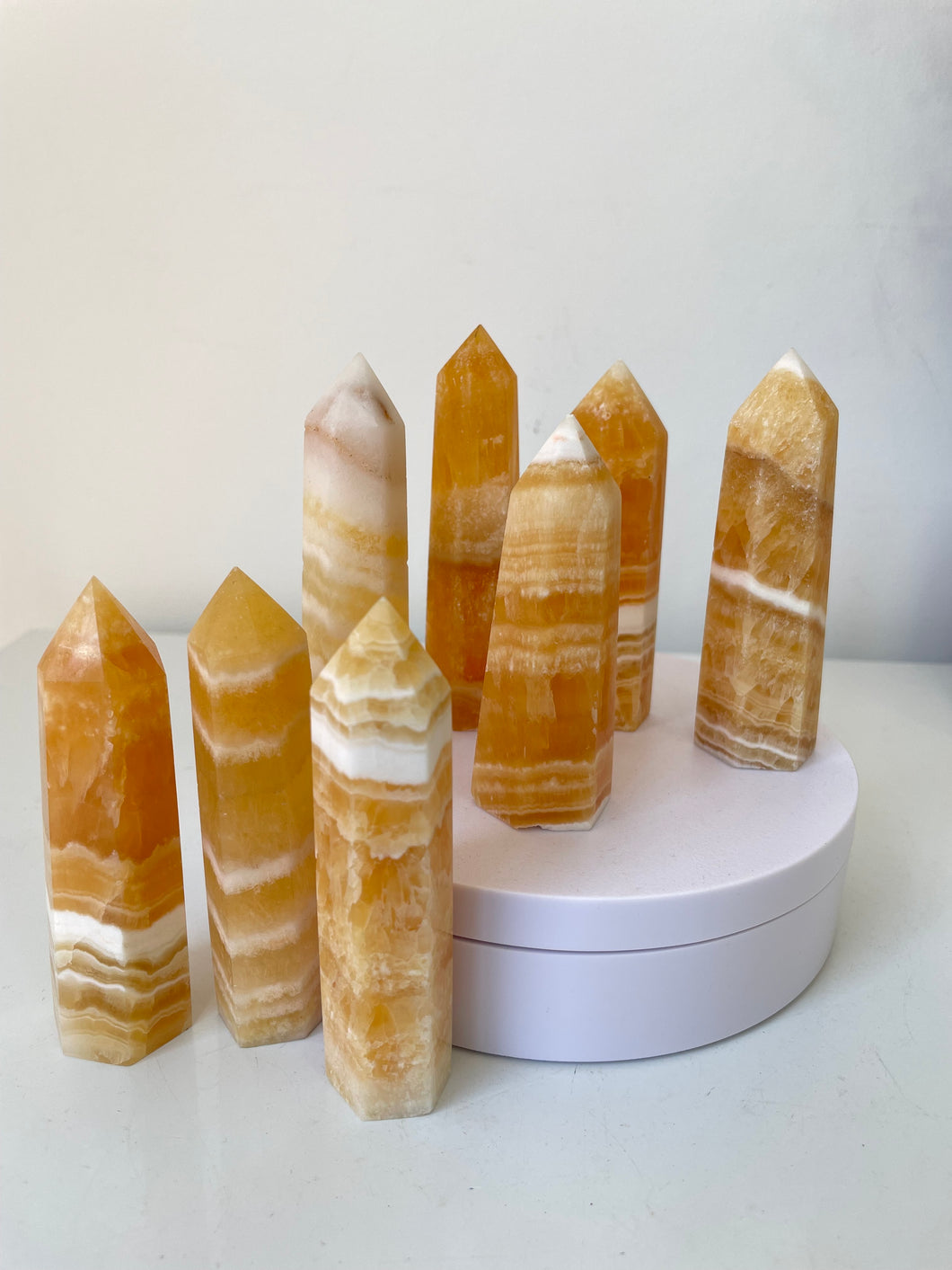 Orange Calcite Crystal Tower T177a