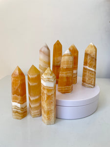 Orange Calcite Crystal Tower T177a