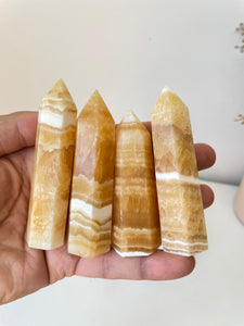 Orange Calcite Crystal Tower T177a