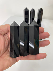 Black Obsidian Tower/Point Natural Crystal T178a x 1