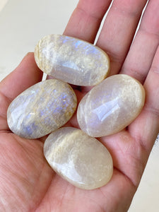 Blue Moonstone Palm Stone PS042 x 1