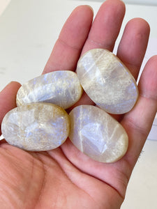 Blue Moonstone Palm Stone PS042 x 1