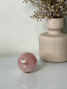 Aura Rose Quartz High Grade Crystal Sphere S201