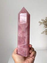 Load image into Gallery viewer, Xlarge Rose Quartz Tower T244a
