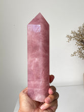 Load image into Gallery viewer, Xlarge Rose Quartz Tower T244a
