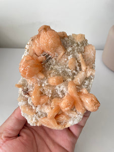 Stilbite with Prehnite Crystal Cluster AP567a