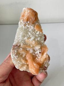 Stilbite with Prehnite Crystal Cluster AP576a